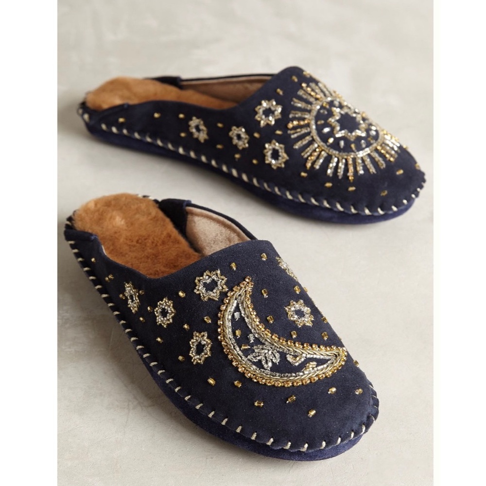 Anthropologie Jasper + Jeera Celestial Slippers